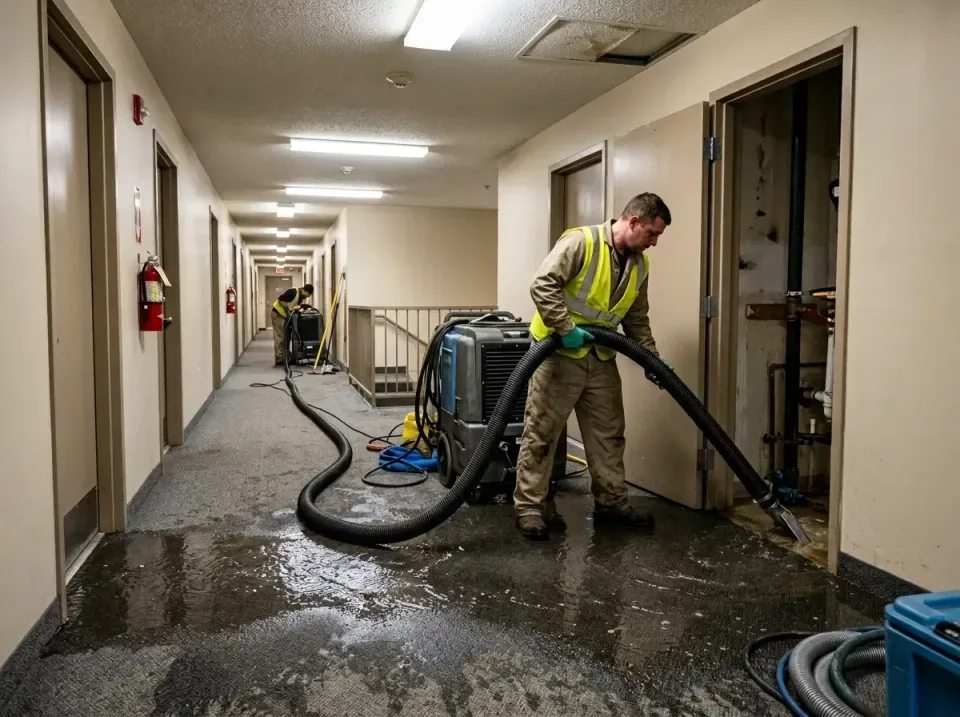multi-unit-apartment-hallway-f-005 — frequently asked questions, Emergency Burst Pipe Water Extraction & Removal in Tri-City…